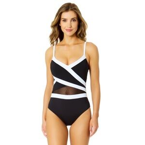 NWT Anne Cole Mesh Around One-piece Swimsuit